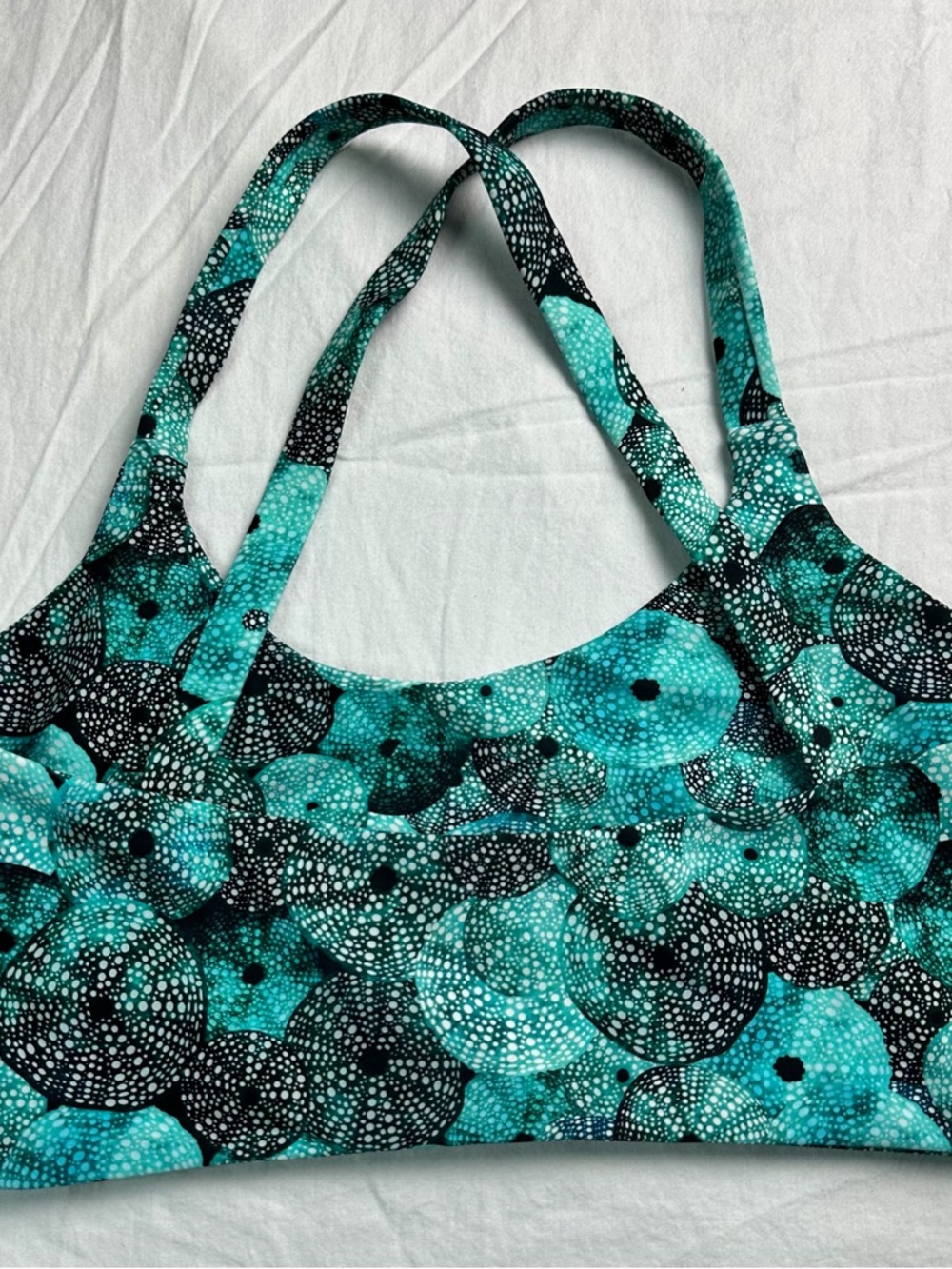 ✨🌊 Fused Hawaii Sea Urchin Print Bikini Top Size L NWT 8888-2 🌊✨ - Picture 3 of 6